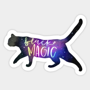 Black Magic Black Cat Holographic mode Sticker